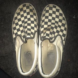 Slip- On Checkered vans , size 7 1/2 women’s